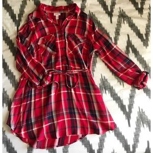 Maternity Plaid Dress/Shirt